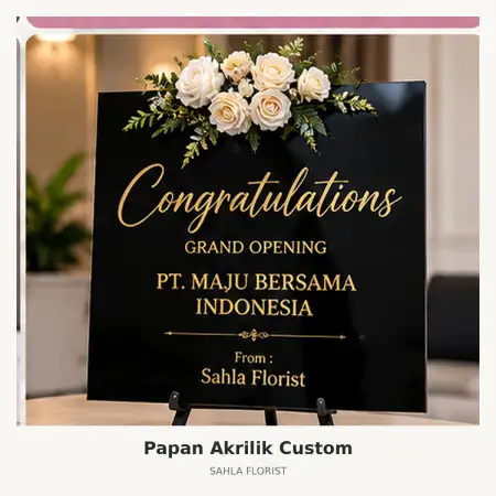 Papan Bunga Akrilik Kronjo